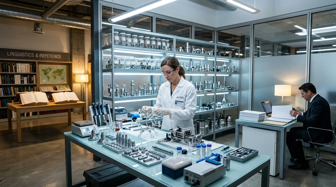 Scientifique en blouse blanche travaillant dans un laboratoire &eacute;quip&eacute;