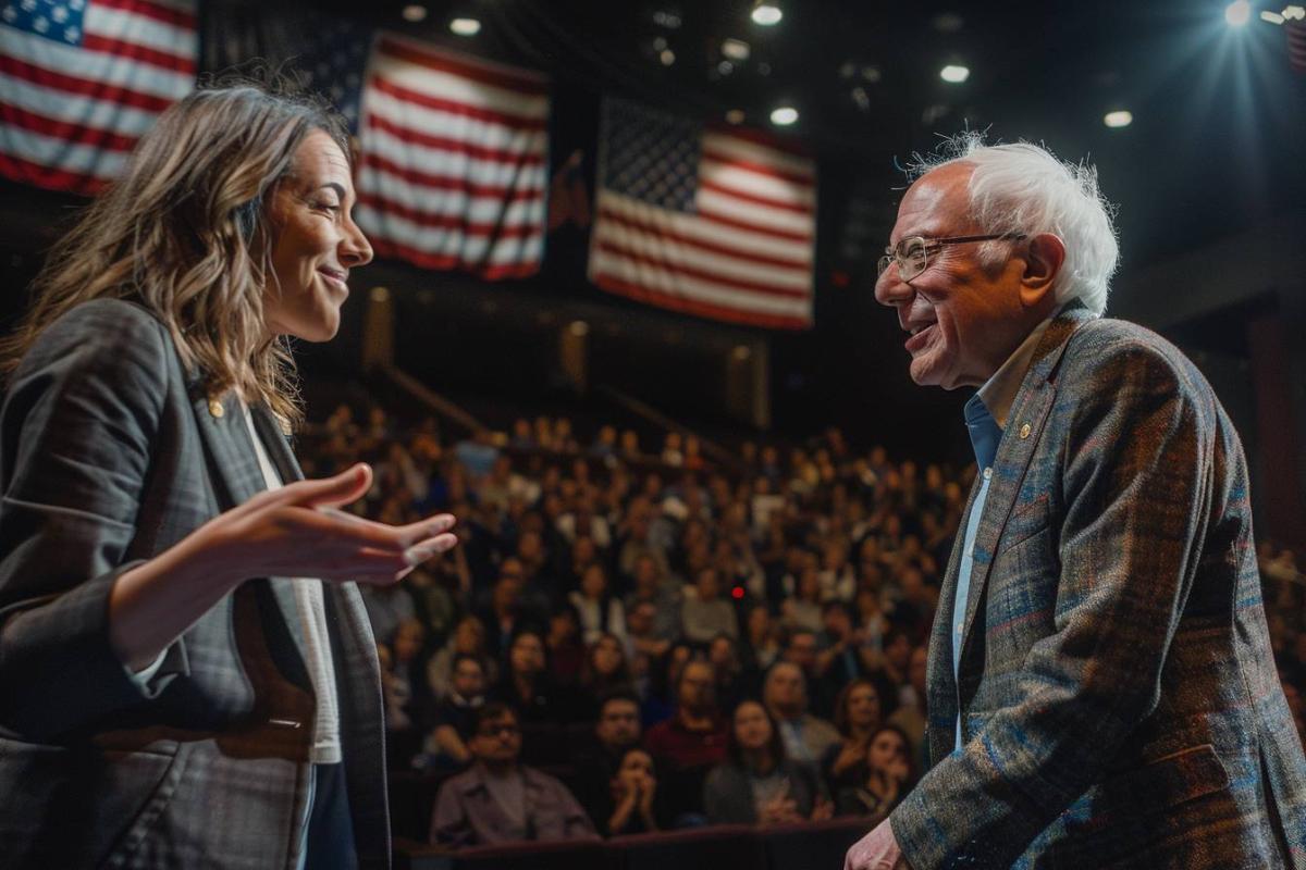 Bernie Sanders interrompt le discours d'adieu obstiné de Kamala Harris