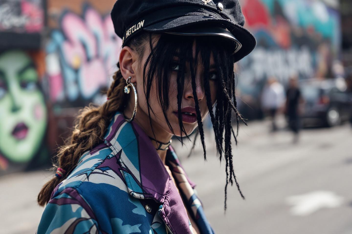 Jeune personne avec un style vestimentaire urbain et moderne