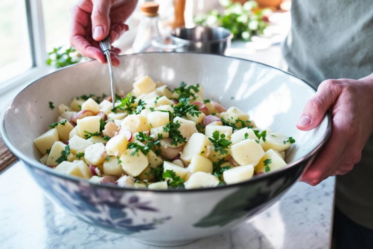 L’étape clé que 7 Français sur 10 oublient en préparant une salade de pommes de terre – elle fait toute la différence