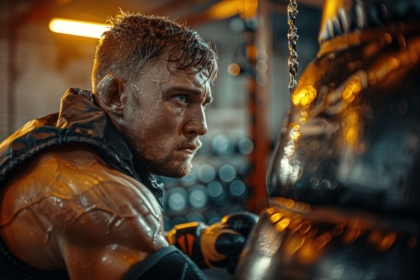 Gros plan sur le visage d'un homme au regard intense et per&ccedil;ant