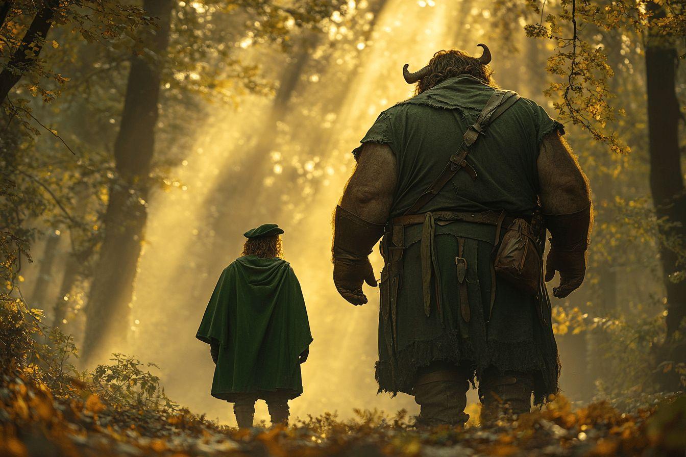 Petit Jean, le compagnon grand et fort de Robin des bois dans les aventures légendaires