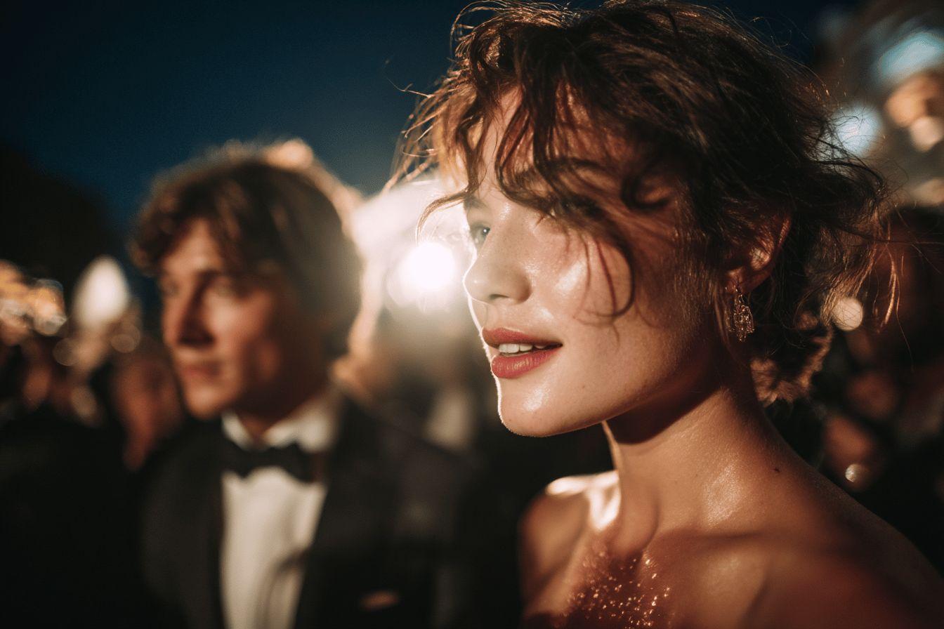 Femme en robe scintillante, soirée de gala élégante