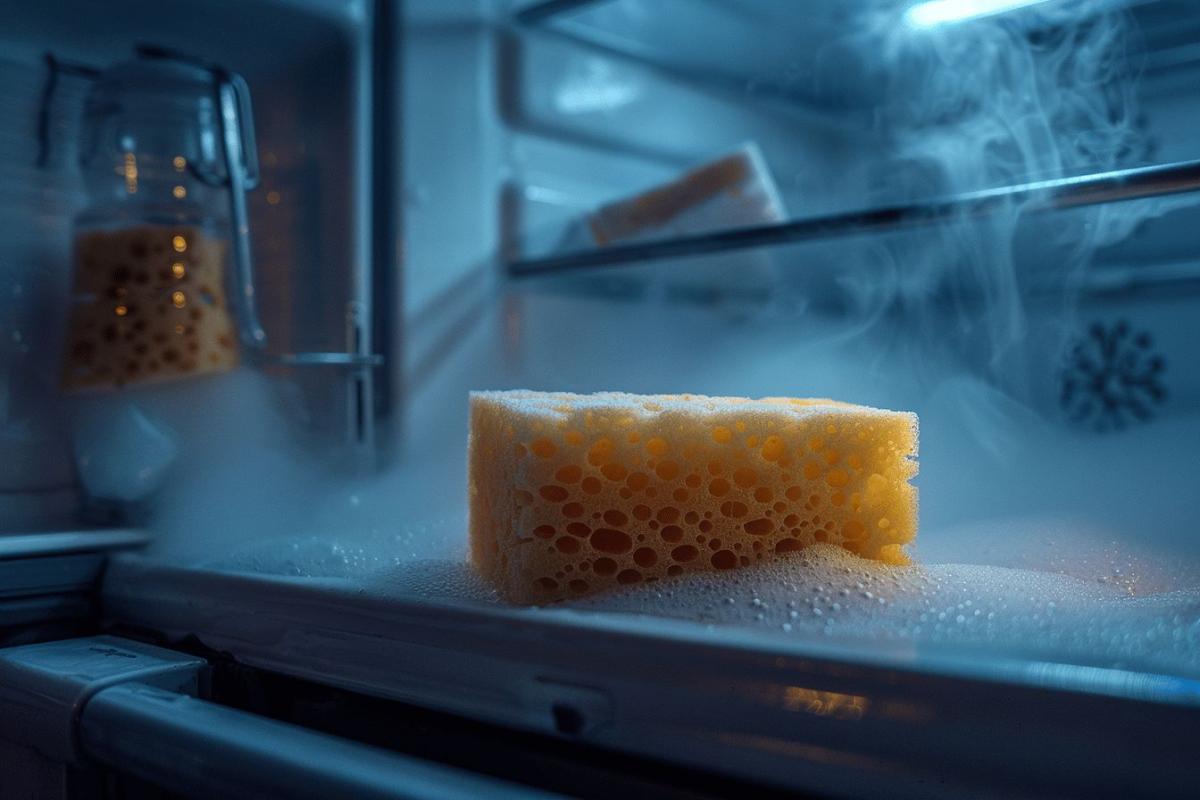 Voici ce qui se passe quand vous mettez une éponge dans le frigo la nuit